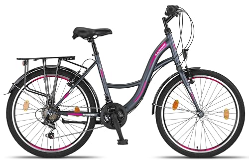 Licorne Bike Stella Premium City Bike Bicycle in 20 24 26 28 Inch Bicycle for Girls Boys Women Men 21 Speed 6 Speed 20 Inch Dutch Bicycle City Bike