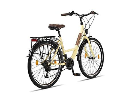 Chillaxx Bike Strada High Quality City Bike 26 Inch / 28 Inch / 28 Inch / 21 Speed Bicycle for Girls Boys Women Men 21 Speed Dutch Bicycle City Bike