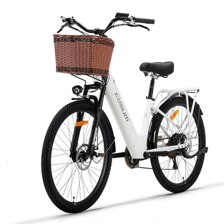 cysum X-City Electric Bike for Adults, 26 Inch City Electric Bike Women Men Lithium Battery 48V 10.4Ah Motor 250W 25km/h Urban Switing