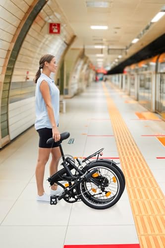 Licorne Bike Conseres Premium Folding Bike 20 Inch Bicycle for Men and Women 6 Speed