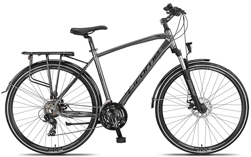 Licorne Bike 28 Inch Aluminium Disc Brakes for Boys Girls Women Men 21 Speed Mountain Bike Cross Bike