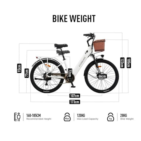 cysum X-City Electric Bike for Adults, 26 Inch City Electric Bike Women Men Lithium Battery 48V 10.4Ah Motor 250W 25km/h Urban Switing