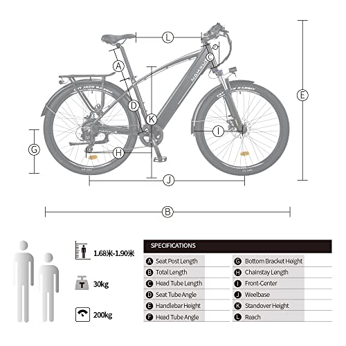 27M204 E-Bike, Electric Bike, 27.5 Inches, Trekking Bike, E-City Bike with 36 V 12.5 Ah Lithium Battery for Long Range up to 100 km, 250 W Motor, EU Compatible Folding Bike with App