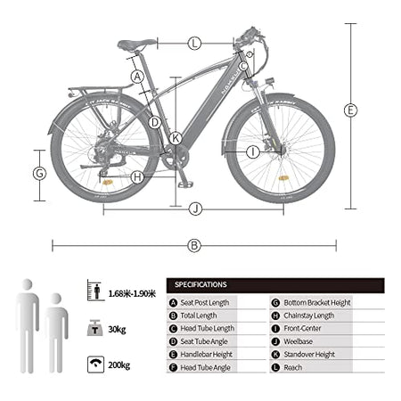 27M204 E-Bike, Electric Bike, 27.5 Inches, Trekking Bike, E-City Bike with 36 V 12.5 Ah Lithium Battery for Long Range up to 100 km, 250 W Motor, EU Compatible Folding Bike with App