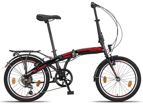 Licorne Bike Conseres Premium Folding Bike 20 Inch Bicycle for Men and Women 6 Speed