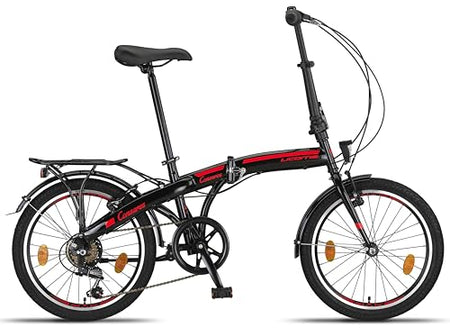 Licorne Bike Conseres Premium Folding Bike 20 Inch Bicycle for Men and Women 6 Speed