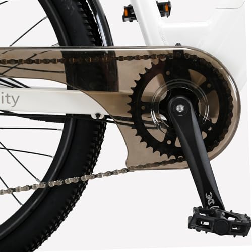 26" Electric Bicycle, Adults Electric Bikes, City Electric Bike, With Basket And Luggage Rack For Daily Commuting & Purchasing In Supermarket, Battery 48V 499Wh Range 80-100km