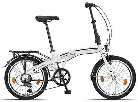 Licorne Bike Conseres Premium Folding Bike 20 Inch Bicycle for Men and Women 6 Speed