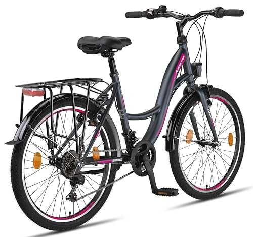 Licorne Bike Stella Premium City Bike Bicycle in 20 24 26 28 Inch Bicycle for Girls Boys Women Men 21 Speed 6 Speed 20 Inch Dutch Bicycle City Bike