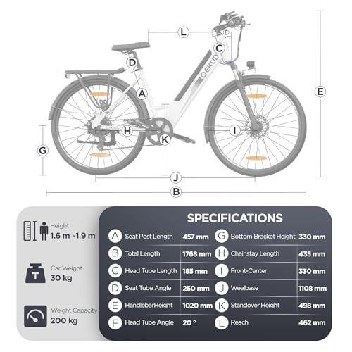 26M208 Electric Bicycle 26 Inch with 36 V 12.5 Ah Li-ion Battery, 250 W Motor, Range up to 100 km in Hybrid Mode