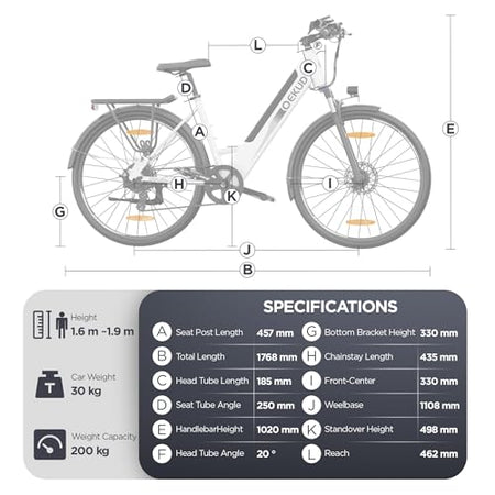 26M208 Electric Bicycle 26 Inch with 36 V 12.5 Ah Li-ion Battery, 250 W Motor, Range up to 100 km in Hybrid Mode