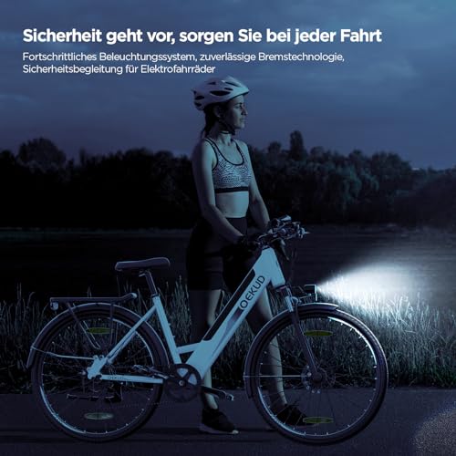 27M204 E-Bike, City Bike, Electric Bicycle, 36 V/12 Ah Battery, 250 W Motor, Range 100 to 25 km/h, Electric Bike with App
