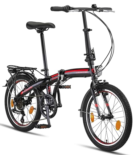 Licorne Bike Conseres Premium Folding Bike 20 Inch Bicycle for Men and Women 6 Speed
