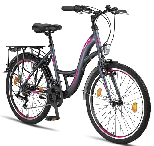 Licorne Bike Stella Premium City Bike Bicycle in 20 24 26 28 Inch Bicycle for Girls Boys Women Men 21 Speed 6 Speed 20 Inch Dutch Bicycle City Bike
