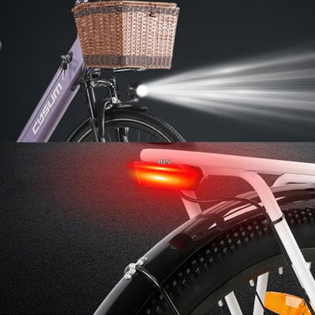 cysum X-City Electric Bike for Adults, 26 Inch City Electric Bike Women Men Lithium Battery 48V 10.4Ah Motor 250W 25km/h Urban Switing