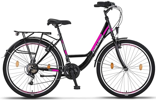 Chillaxx Bike Strada High Quality City Bike 26 Inch / 28 Inch / 28 Inch / 21 Speed Bicycle for Girls Boys Women Men 21 Speed Dutch Bicycle City Bike