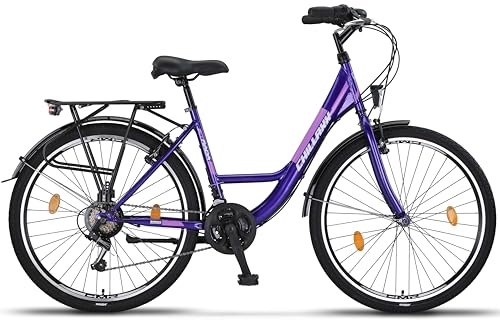 Chillaxx Bike Strada High Quality City Bike 26 Inch / 28 Inch / 28 Inch / 21 Speed Bicycle for Girls Boys Women Men 21 Speed Dutch Bicycle City Bike
