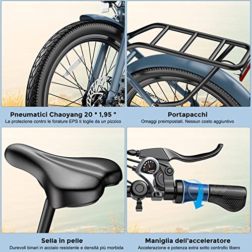 Fafrees F20 LIGHT Electric Bicycle 20 Inch 250 W Motor 16.75 Ah Battery E-Bike 7 Speed E-Bike for Women 110 km Range