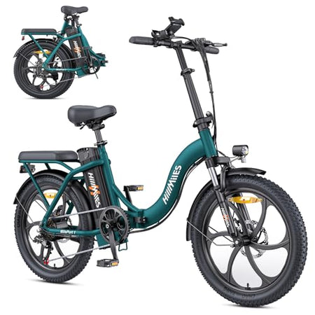 MilePort 1 Electric Bike for Adults, 250W Foldable Electric Bike with Detachable 36V 13AH Battery and Speed 25KM/H Range Up to 100KM, 20"*3.0" Thick Tire City Commuter Ebike