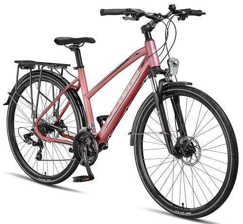 Licorne Bike 28 Inch Aluminium Disc Brakes for Boys Girls Women Men 21 Speed Mountain Bike Cross Bike