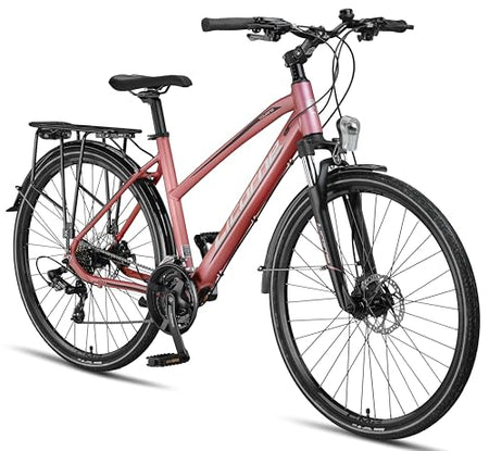 Licorne Bike 28 Inch Aluminium Disc Brakes for Boys Girls Women Men 21 Speed Mountain Bike Cross Bike