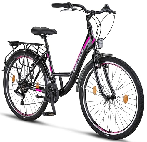 Chillaxx Bike Strada High Quality City Bike 26 Inch / 28 Inch / 28 Inch / 21 Speed Bicycle for Girls Boys Women Men 21 Speed Dutch Bicycle City Bike