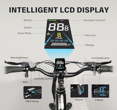 SAMEBIKE RS-A01 Pro Electric Bike Adult 27.5 Inch E-Bike with Pedal Support Battery 36 V 15 Ah Autonomy Up to 120 km 150 kg Maximum Load for Men and Women