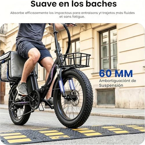 Electric Bike For Adults, 250W Folding Electric Bike With Detachable 36V 13AH Battery And Speed 25KM/H Range Up To 80KM, 20"*3.0" Thick Tire City Commuter Ebike