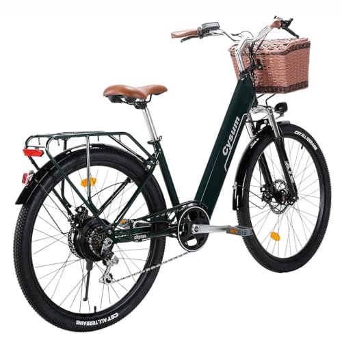 cysum cityrun Women's Electric Bike, 26 Inch Pedal Assistance, E-Bike, Electric City Bike for Adults, 250 W, 25 km/h, Lithium Battery 36 V, 360 WH, Autonomy 80 km