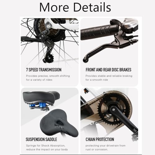 cysum X-City Electric Bike for Adults, 26 Inch City Electric Bike Women Men Lithium Battery 48V 10.4Ah Motor 250W 25km/h Urban Switing