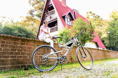 Licorne Bike Strong 2D Premium Mountain Bike 26 27.5 and 29 Inch Bicycle for Boys Girls Women Men and Men Disc Brake Front and Rear 21 Speed Full Suspension