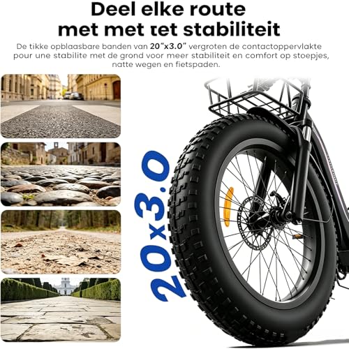 Electric Bike For Adults, 250W Folding Electric Bike With Detachable 36V 13AH Battery And Speed 25KM/H Range Up To 80KM, 20"*3.0" Thick Tire City Commuter Ebike