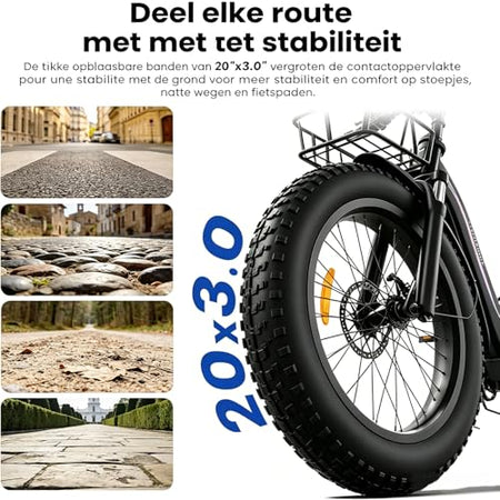 Electric Bike For Adults, 250W Folding Electric Bike With Detachable 36V 13AH Battery And Speed 25KM/H Range Up To 80KM, 20"*3.0" Thick Tire City Commuter Ebike