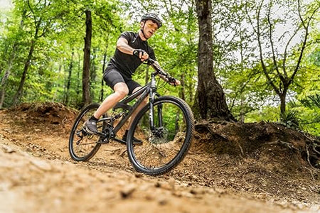 Licorne Bike Strong 2D Premium Mountain Bike 26 27.5 and 29 Inch Bicycle for Boys Girls Women Men and Men Disc Brake Front and Rear 21 Speed Full Suspension