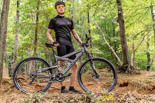 Licorne Bike Strong 2D Premium Mountain Bike 26 27.5 and 29 Inch Bicycle for Boys Girls Women Men and Men Disc Brake Front and Rear 21 Speed Full Suspension