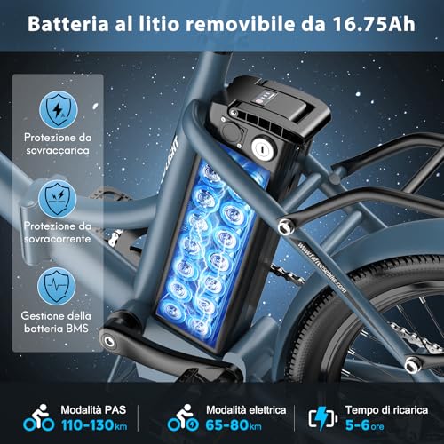 Fafrees F20 LIGHT Electric Bicycle 20 Inch 250 W Motor 16.75 Ah Battery E-Bike 7 Speed E-Bike for Women 110 km Range