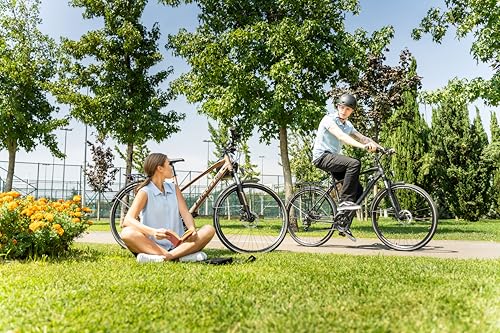 Licorne Bicycle Premium Touring Trekking Bike in 28 Inch Aluminum Disc Brake Bike for Boys Girls Women and Men, 21 Speed - Mountain Bike - Cross Bike (Men, Navy Blue)