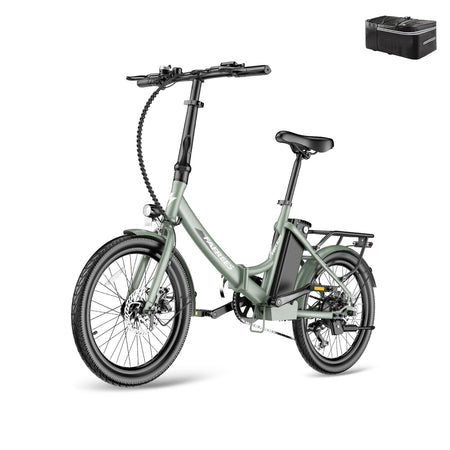 Fafrees F20 Light Electric Bike, Folding Bike, E-Bike, 250 W Motor, 36 V, 16.75 Ah Battery, 20 Inch E-Bike, Foldable, 35 N.M Torque, E-Mountain Bike, 25 km/h