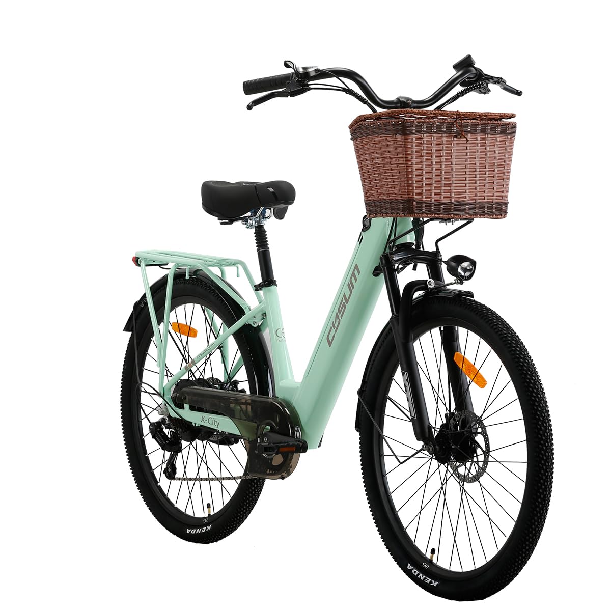 cysum X-City Electric Bike for Adults, 26 Inch City Electric Bike Women Men Lithium Battery 48V 10.4Ah Motor 250W 25km/h Urban Switing