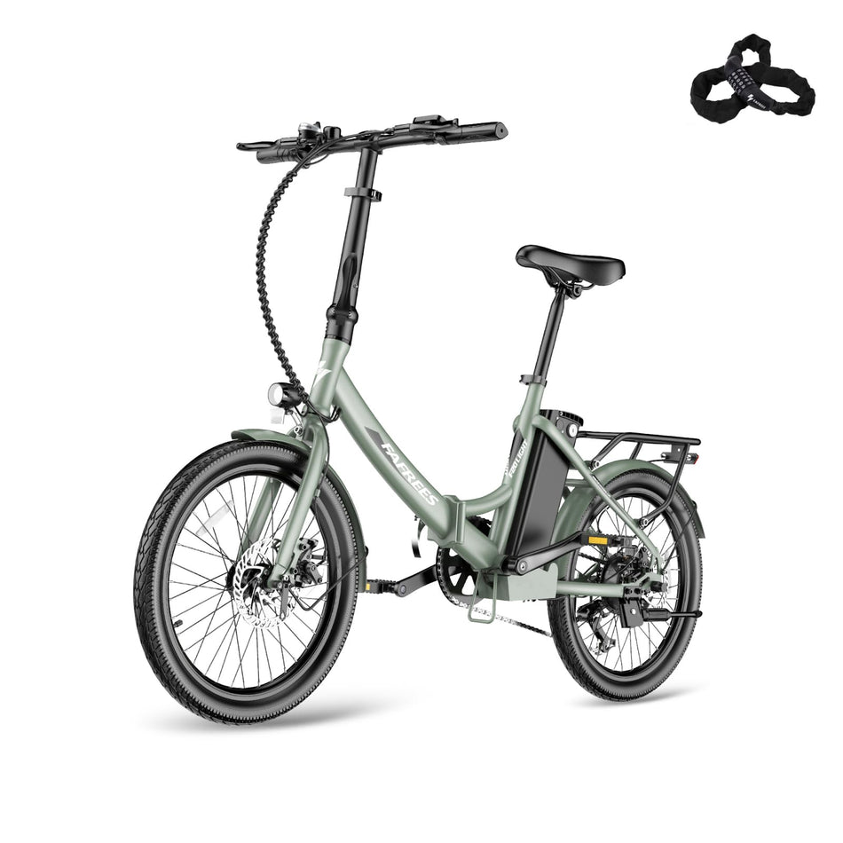 Fafrees F20 Light Electric Bike, Folding Bike, E-Bike, 250 W Motor, 36 V, 16.75 Ah Battery, 20 Inch E-Bike, Foldable, 35 N.M Torque, E-Mountain Bike, 25 km/h