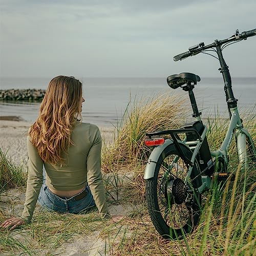 Electric Bike Fafrees F20 Light, 20" Folding Electric City Bike for Women Men, 250W Motor, 36V/16.75Ah Battery, E-Bike 7 Gears, 120km Range, Grün