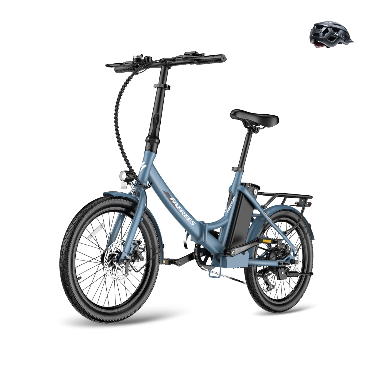 Fafrees F20 Light Electric Bike, Folding Bike, E-Bike, 250 W Motor, 36 V, 16.75 Ah Battery, 20 Inch E-Bike, Foldable, 35 N.M Torque, E-Mountain Bike, 25 km/h