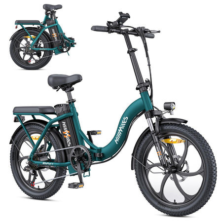 MilePort 1 Electric Bike for Adults, 250W Foldable Electric Bike with Detachable 36V 13AH Battery and Speed 25KM/H Range Up to 100KM, 20"*3.0" Thick Tire City Commuter Ebike
