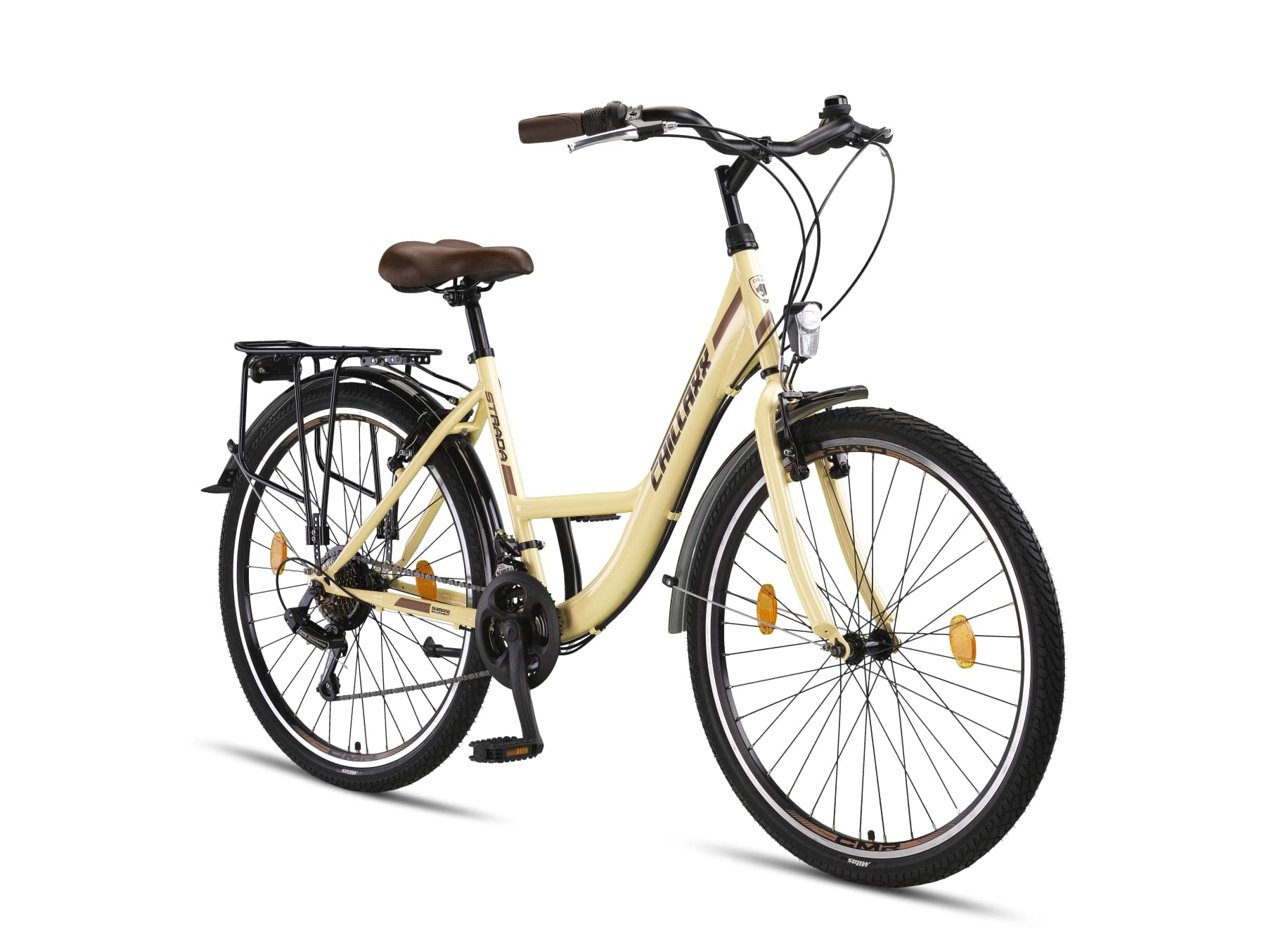 Chillaxx Bike Strada High Quality City Bike 26 Inch / 28 Inch / 28 Inch / 21 Speed Bicycle for Girls Boys Women Men 21 Speed Dutch Bicycle City Bike