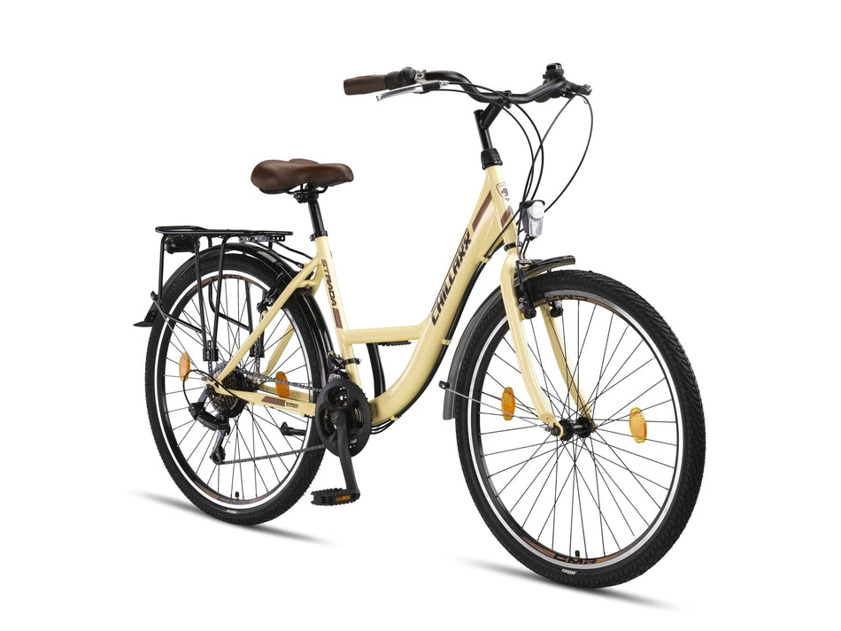 Chillaxx Bike Strada High Quality City Bike 26 Inch / 28 Inch / 28 Inch / 21 Speed Bicycle for Girls Boys Women Men 21 Speed Dutch Bicycle City Bike