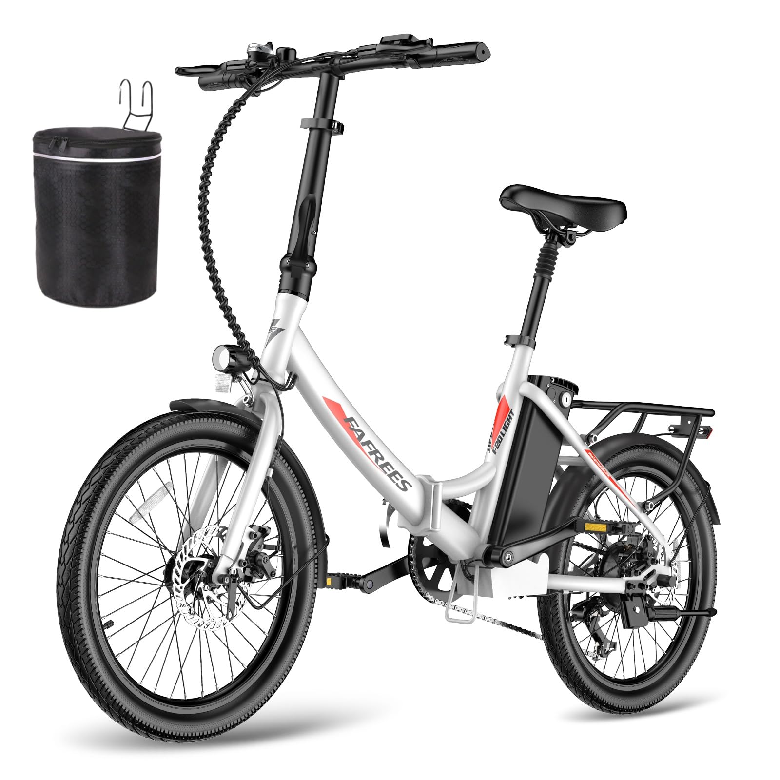 Fafrees F20 Light Folding Electric Bike, 20 Inches, 36 V, 14.5 Ah City Bike, Women's 250 W, 25 km/h, E-Bike Folding Bike, 55-110 km Range