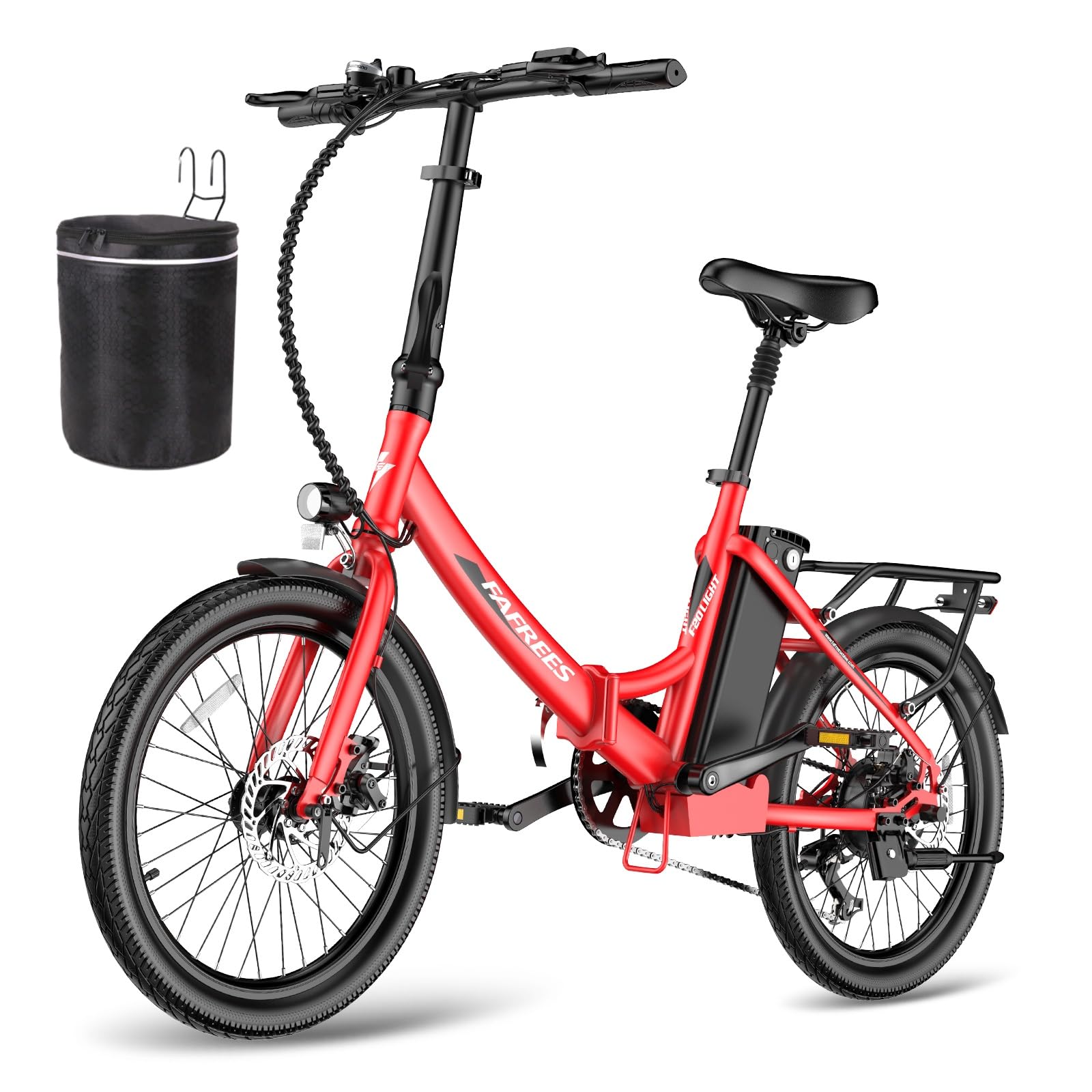 Fafrees F20 Light Folding Electric Bike, 20 Inches, 36 V, 14.5 Ah City Bike, Women's 250 W, 25 km/h, E-Bike Folding Bike, 55-110 km Range
