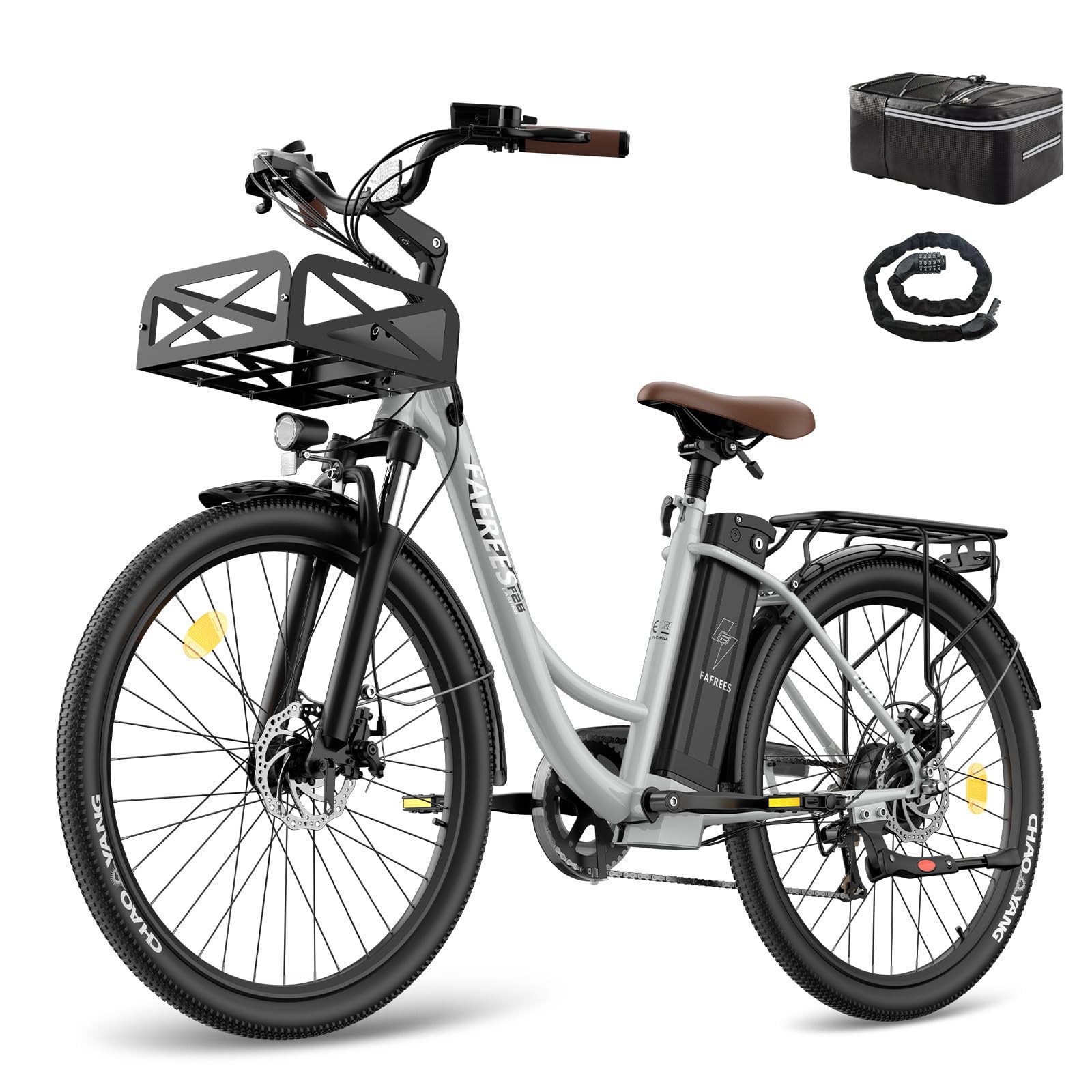 Fafrees F26 Lasting Electric Bike 26 Inch Electric Bike with 250 W 20.3 Ah Electric Bike for Adults Range 160 km