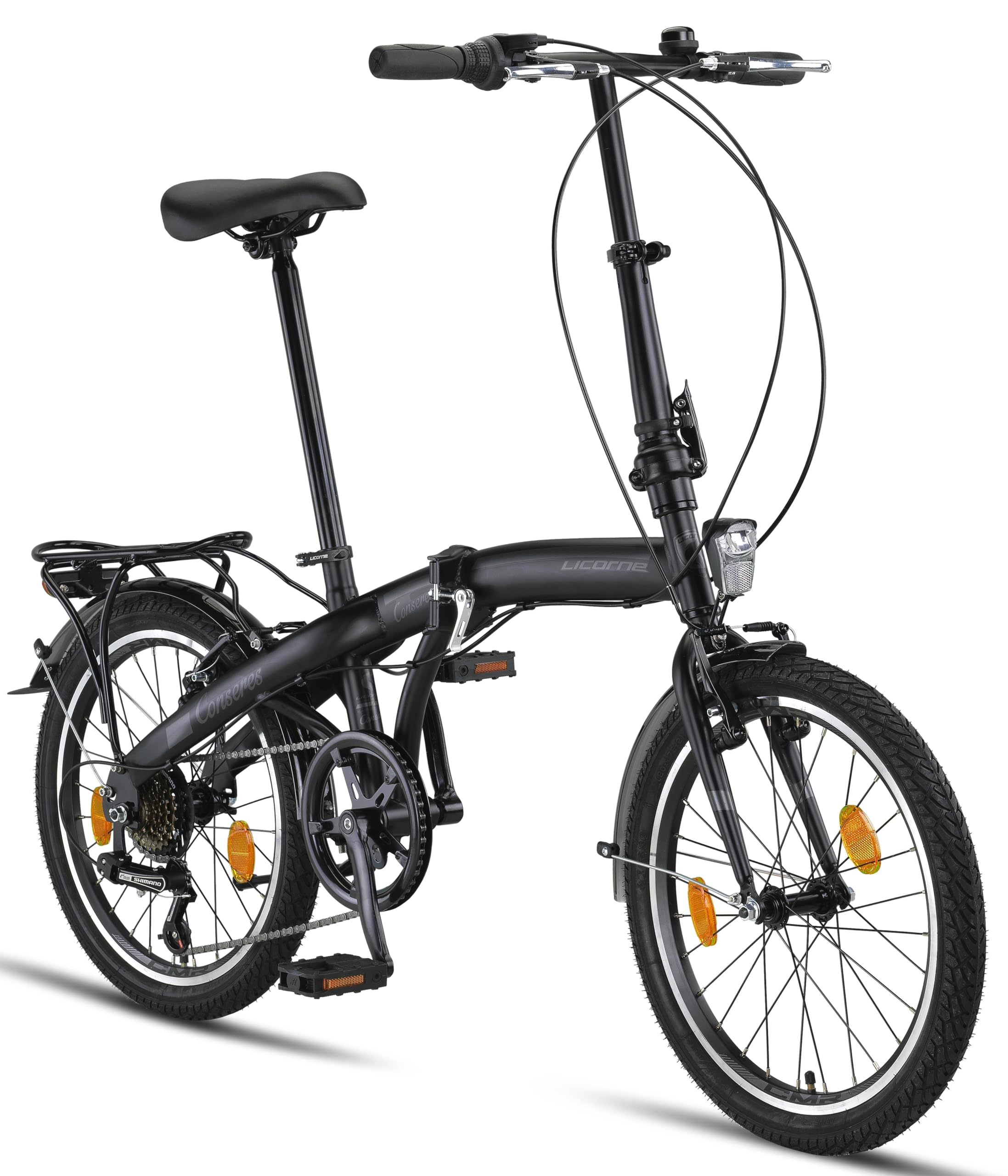 Licorne Bike Conseres Premium Folding Bike 20 Inch Bicycle for Men and Women 6 Speed