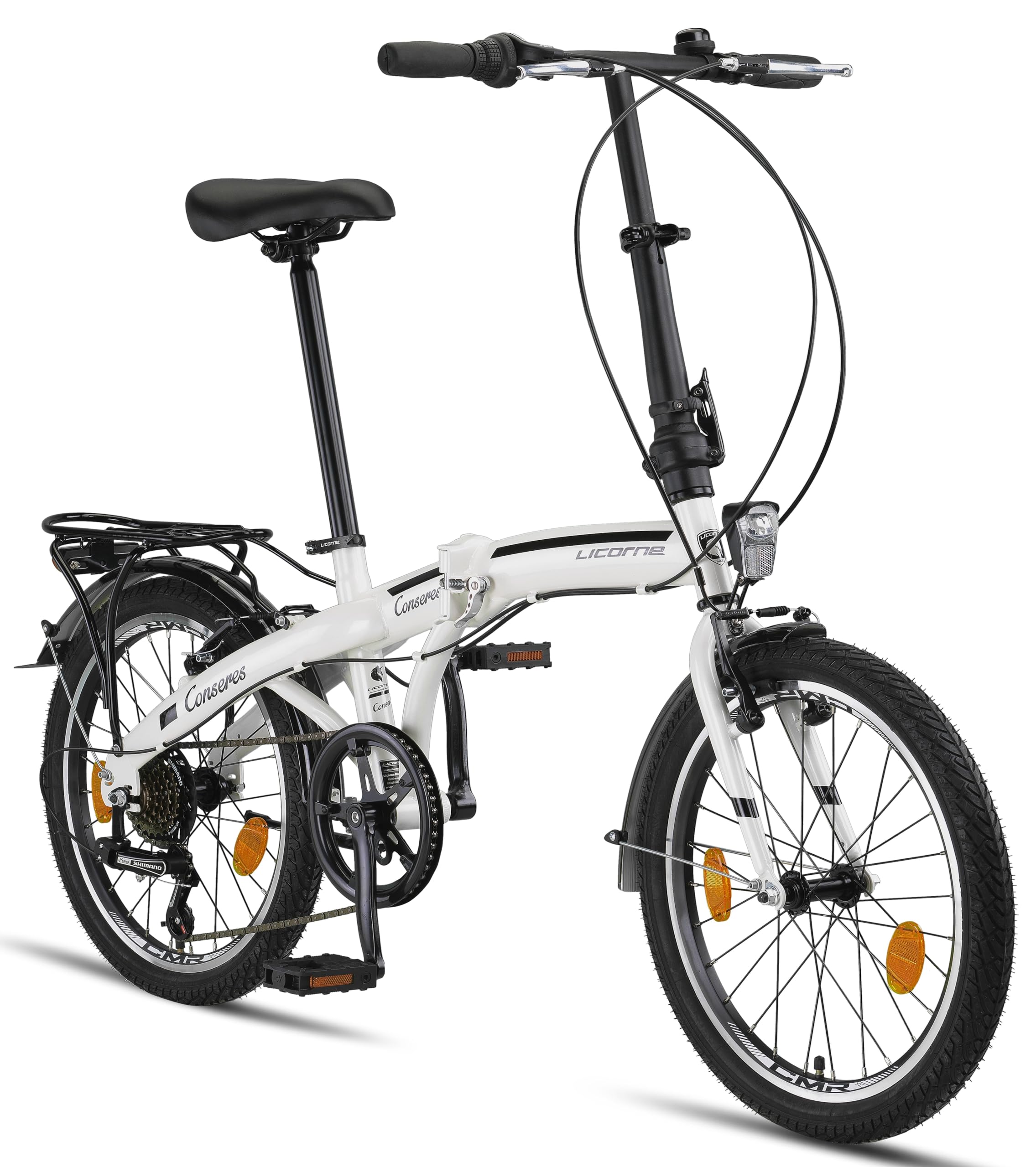 Licorne Bike Conseres Premium Folding Bike 20 Inch Bicycle for Men and Women 6 Speed